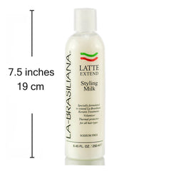 La-Brasiliana Latte Styling Milk finishing gloss and shine on hair