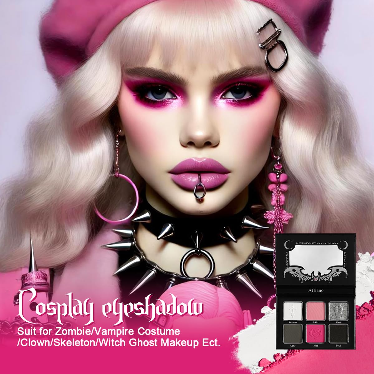 Designed for gothic, Halloween, cosplay, and Valentine looks.