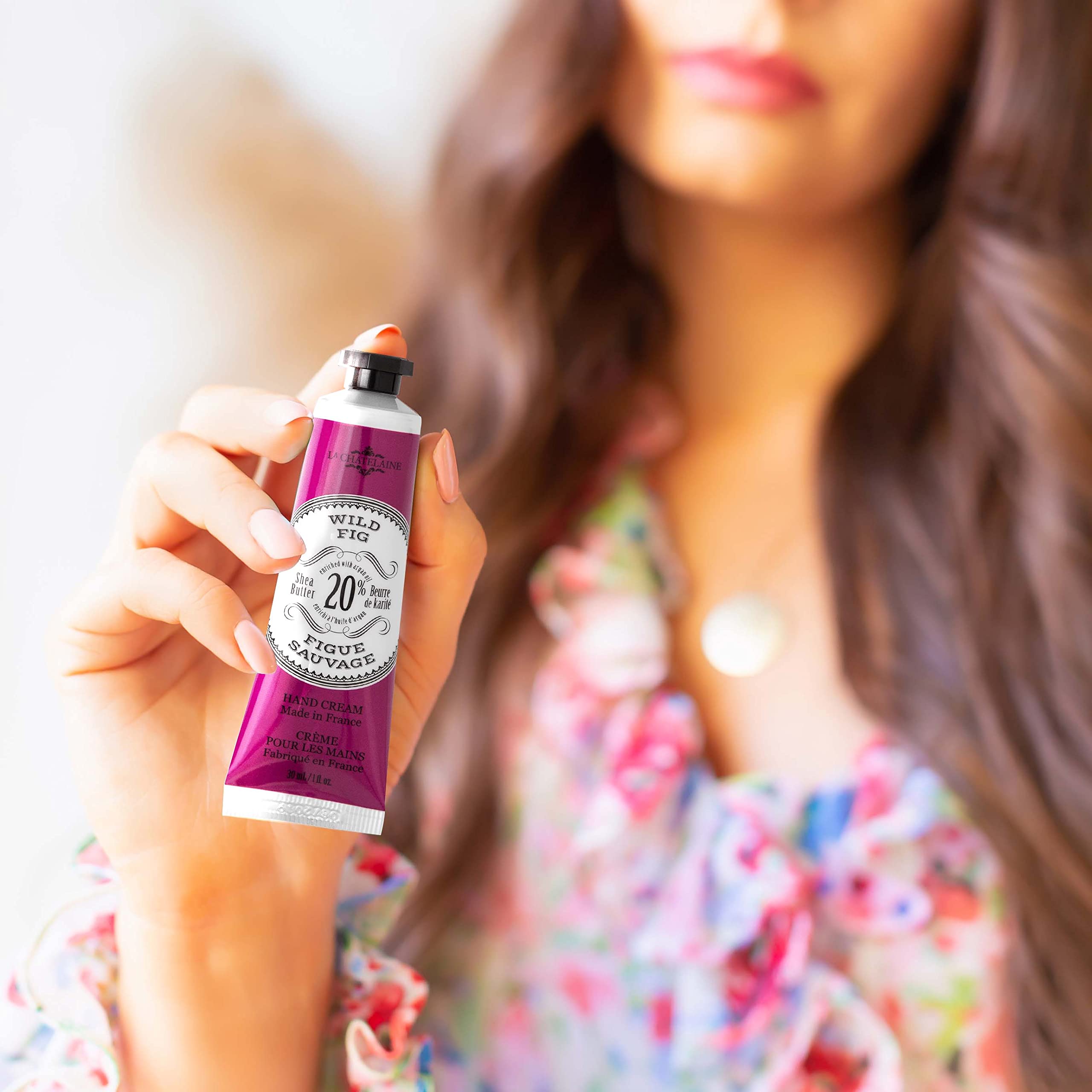 Gift-ready La Chatelaine hand cream collection on display.