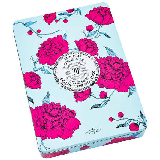 La Chatelaine hand cream travel-size tins ideal for purse carry and quick hydration