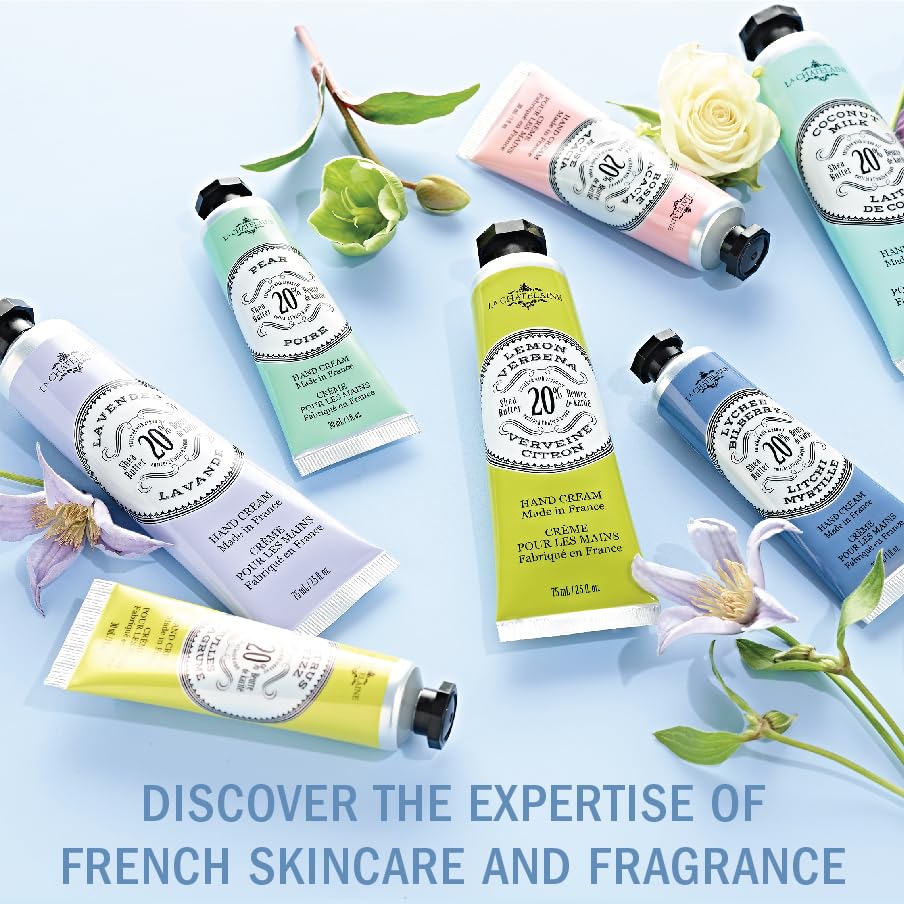 La Chatelaine Hand Cream Trio Gift Tin front view showcases ready-to-gift packaging.