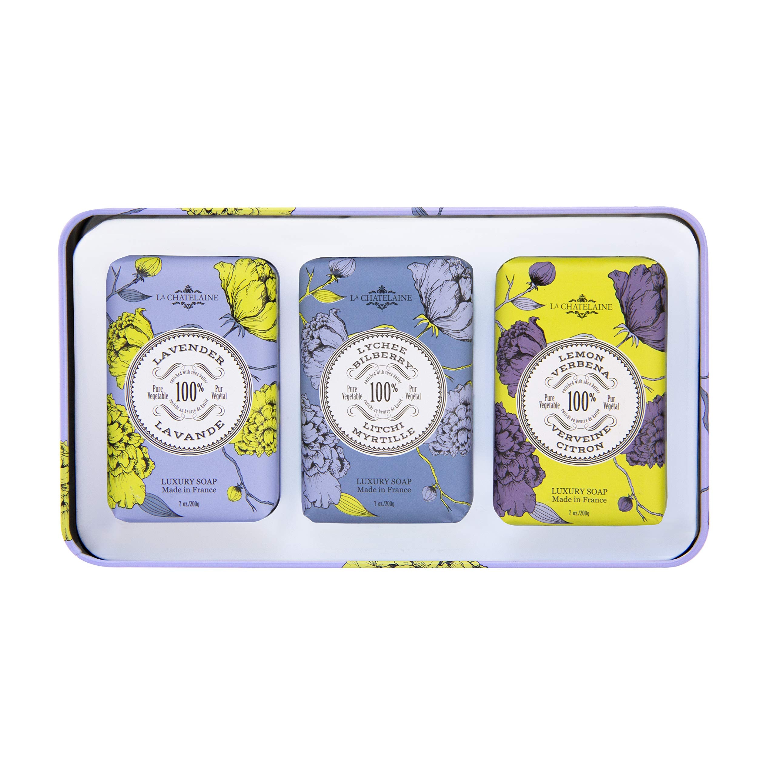 La Chatelaine Lemon Verbena bar offering fresh fragrance for daily cleansing.