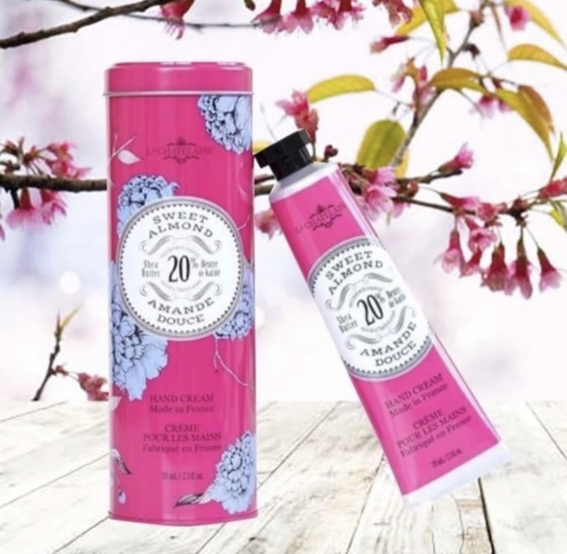 Applying La Chatelaine hand cream for quick hydration and nourishment.