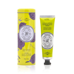 La Chatelaine Shea Butter Hand Cream in an embossed tin for gifting and deep hydration.