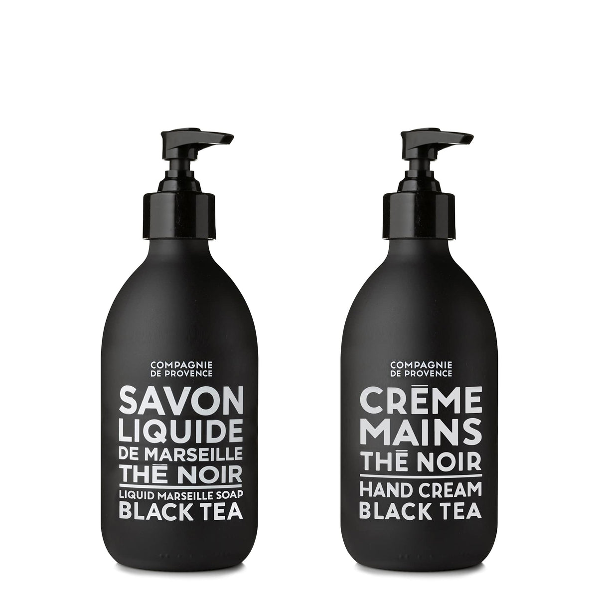 La Compagnie de Provence Black Tea liquid soap bottle pump for daily refreshing cleansing.
