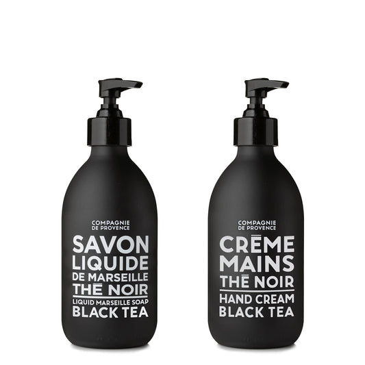 La Compagnie de Provence Black Tea liquid soap bottle pump for daily refreshing cleansing.