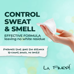 La Fresh antiperspirant wipe-gym-bag for post-workout freshness