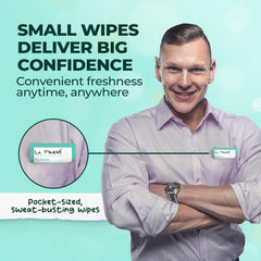 La Fresh freshly scented wipes for quick refresh on the go.