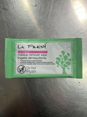 LA Fresh makeup remover wipes travel case in purse ready for mess-free cleansing.