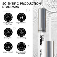 Fragrance-free La Maesii Lash Serum ideal for sensitive eyes.