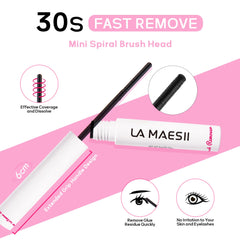 La Maesii mild formula highlighted for comfortable at-home lash care.