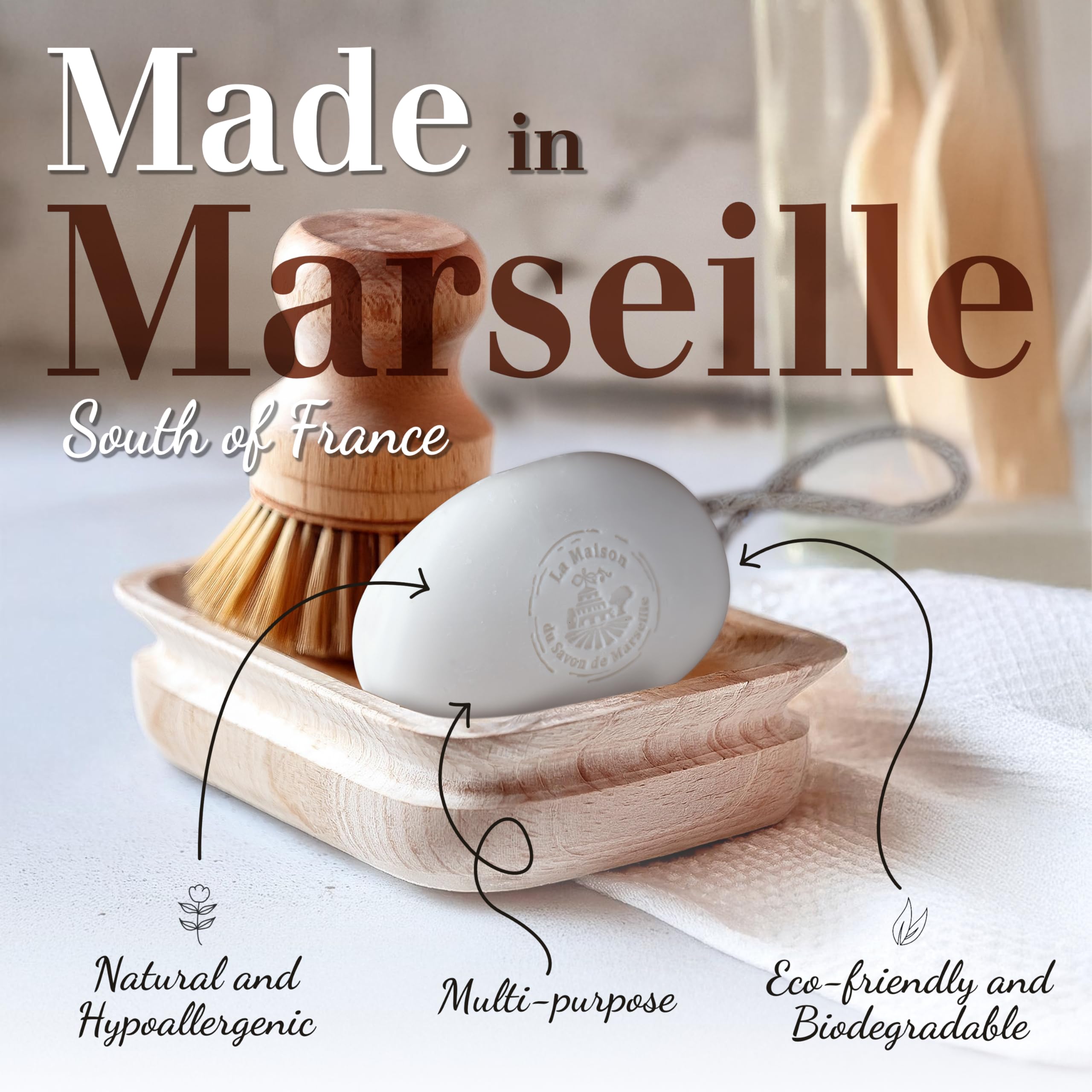 La Maison du Savon de Marseille Grasse-inspired fragrance in a soap bar.