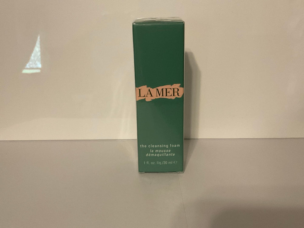 La Mer Cleansing Foam travel size bottle for gentle on-the-go cleansing.