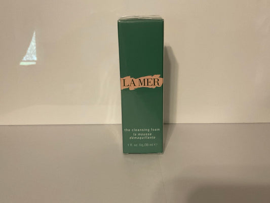 La Mer Cleansing Foam travel size bottle for gentle on-the-go cleansing.