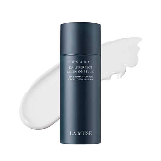LA MUSE Homme daily bottle pour shows controlled stream for easy application.