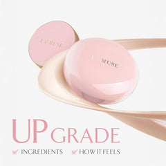 LA MUSE cushion packaging shown for on-the-go use.