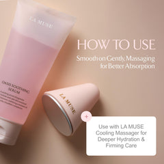 LA MUSE Oasis soothing serum balanced skin glow after use.