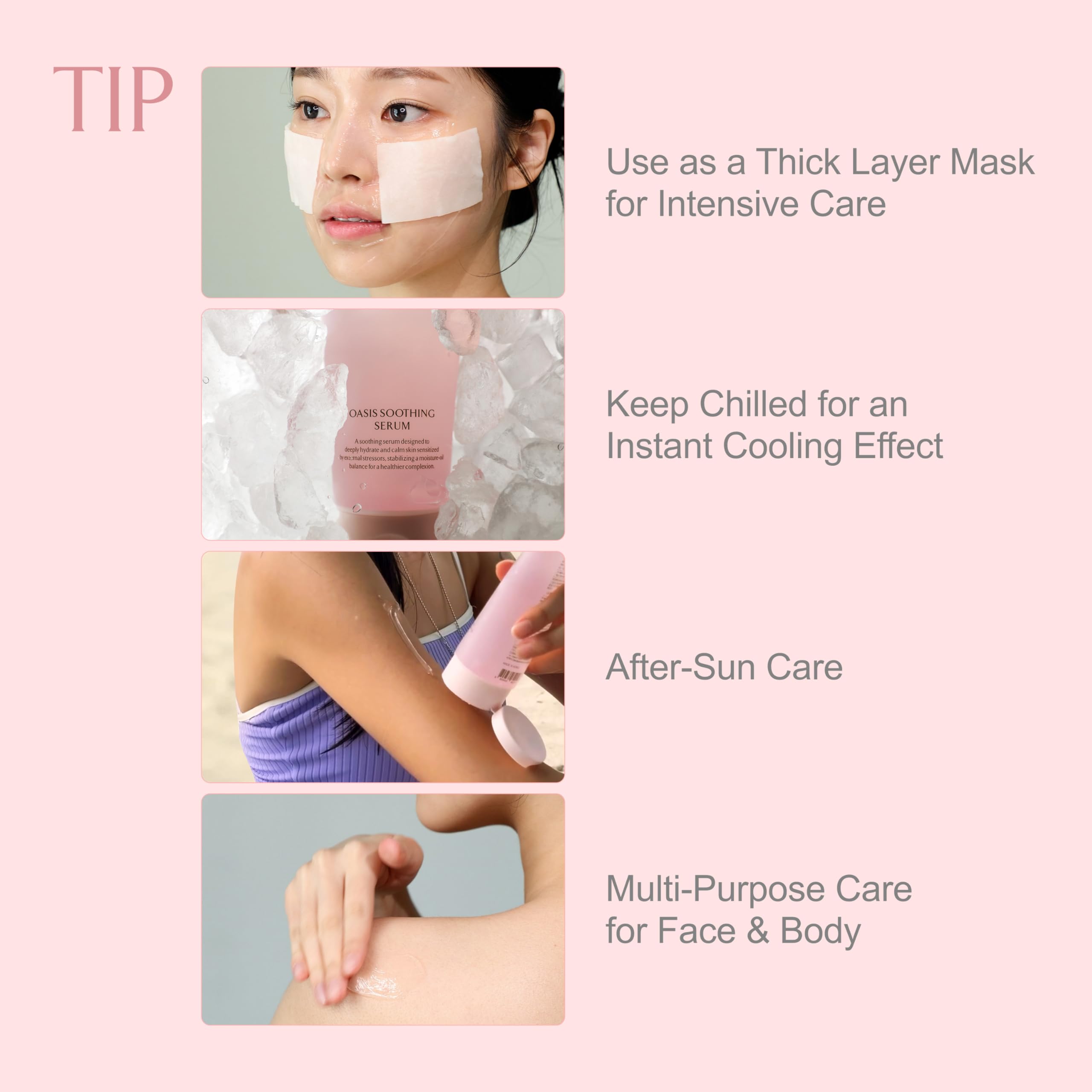 LA MUSE Oasis soothing serum dermatologist-tested packaging signals gentle treatment.