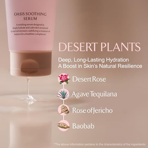 LA MUSE Oasis soothing serum gel texture highlights fast absorption and non-sticky finish.