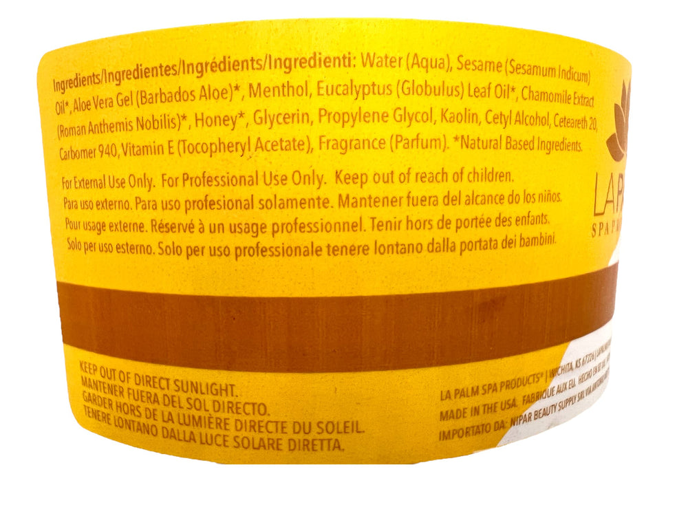 La Palm Spa Honey Pearl mask close-up showing creamy texture for hydration.