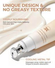 LA.PERSONAL Wrinkle Filler highlights under-eye detail for gentle, non-greasy care.
