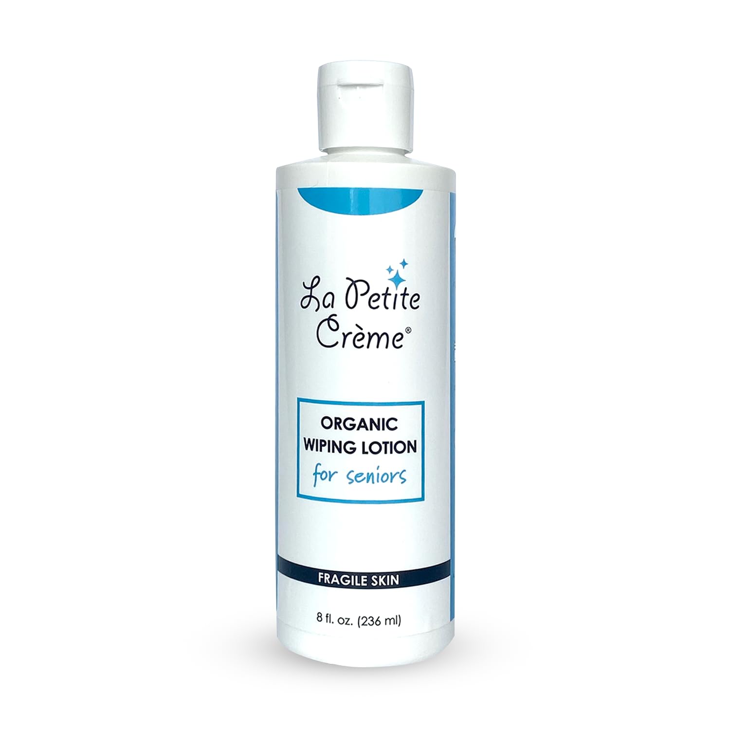 La Petite Creme liniment wiping lotion bottle pour for easy, gentle application.