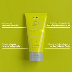La Pocion B8 ThermoProtectant Cream hair shine after blow-dry.