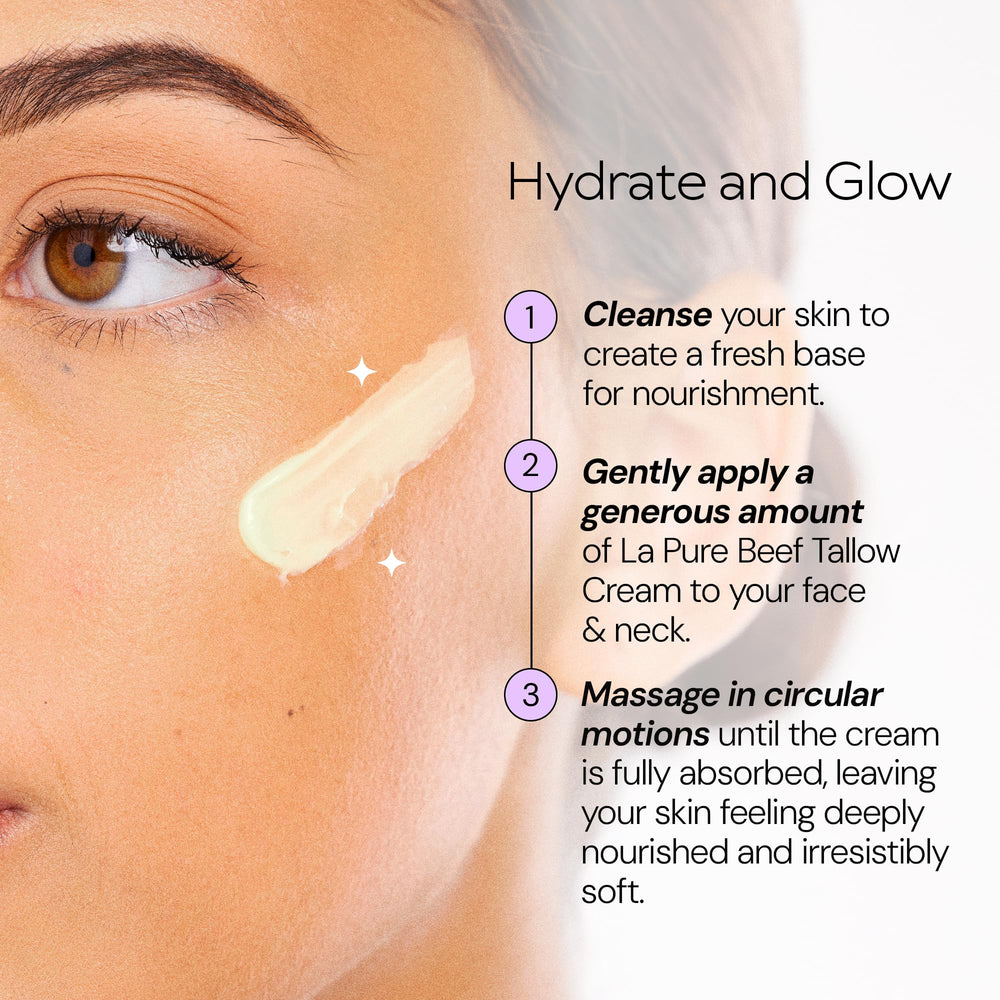 LA PURE lightweight non-greasy cream texture on skin.