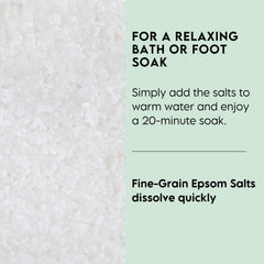 LA SALT CO Epsom salt in a setup for foot soak