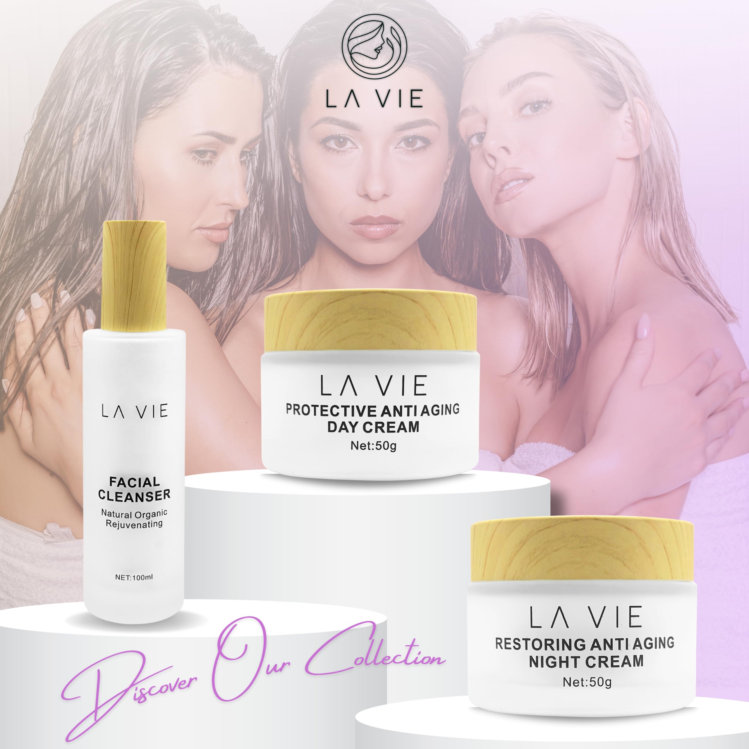 Morning routine ready: La Vie cream enhances daily skincare ritual.