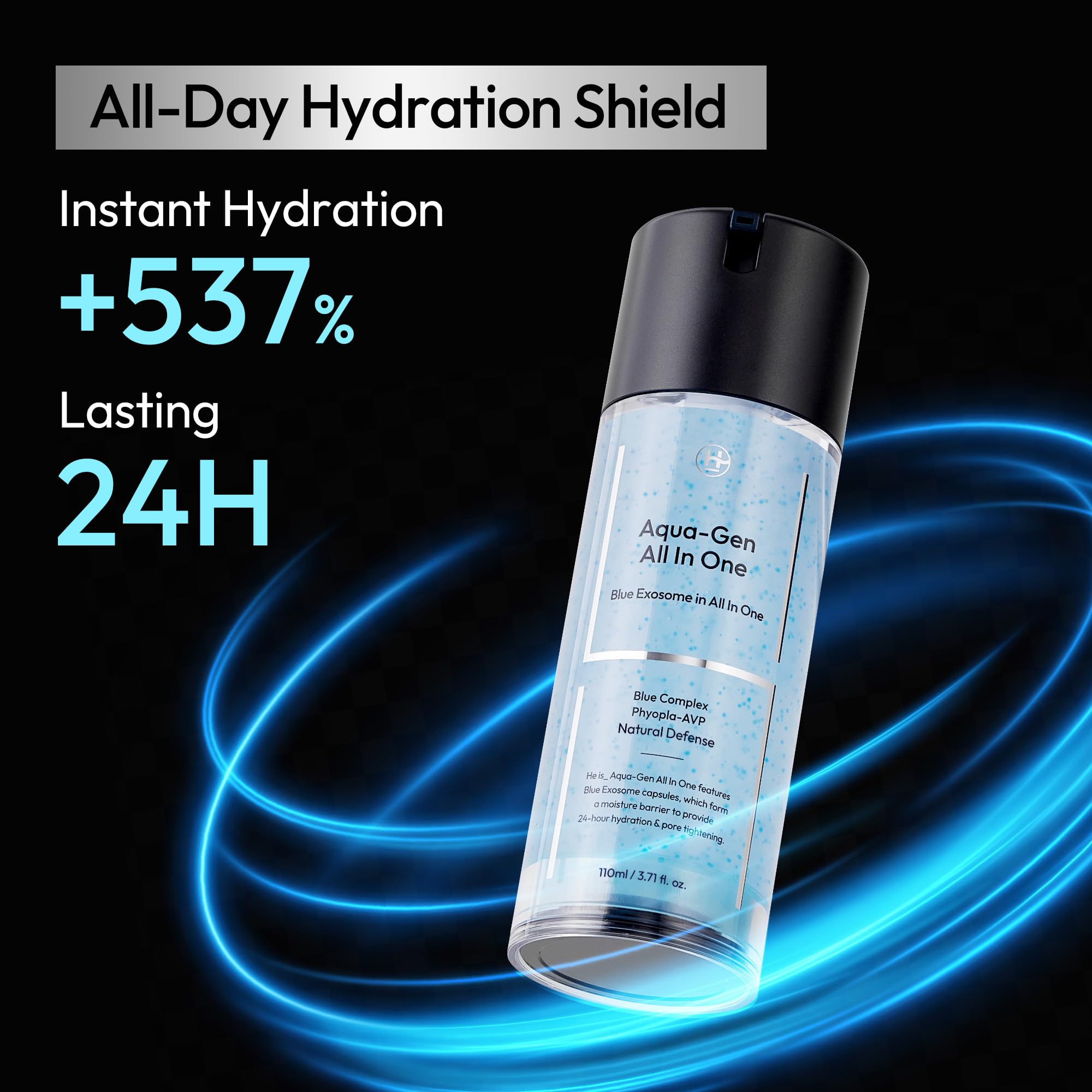 LAB BY He is_ blue exosome capsules graphic for pore and sebum control
