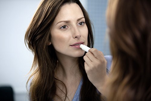 Labello Hydro Care vitamin E detail, showing protective nutrients for lips