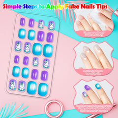 Labeol kids fake nails offer twelve sizes to fit most little fingers.