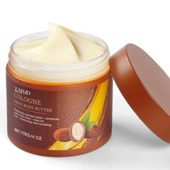 LABJD men's body butter texture application demonstrates quick absorption and non-greasy finish