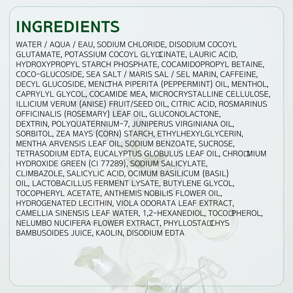 LABO-H Scalp Strengthening Scrub packaging and vegan label on jar