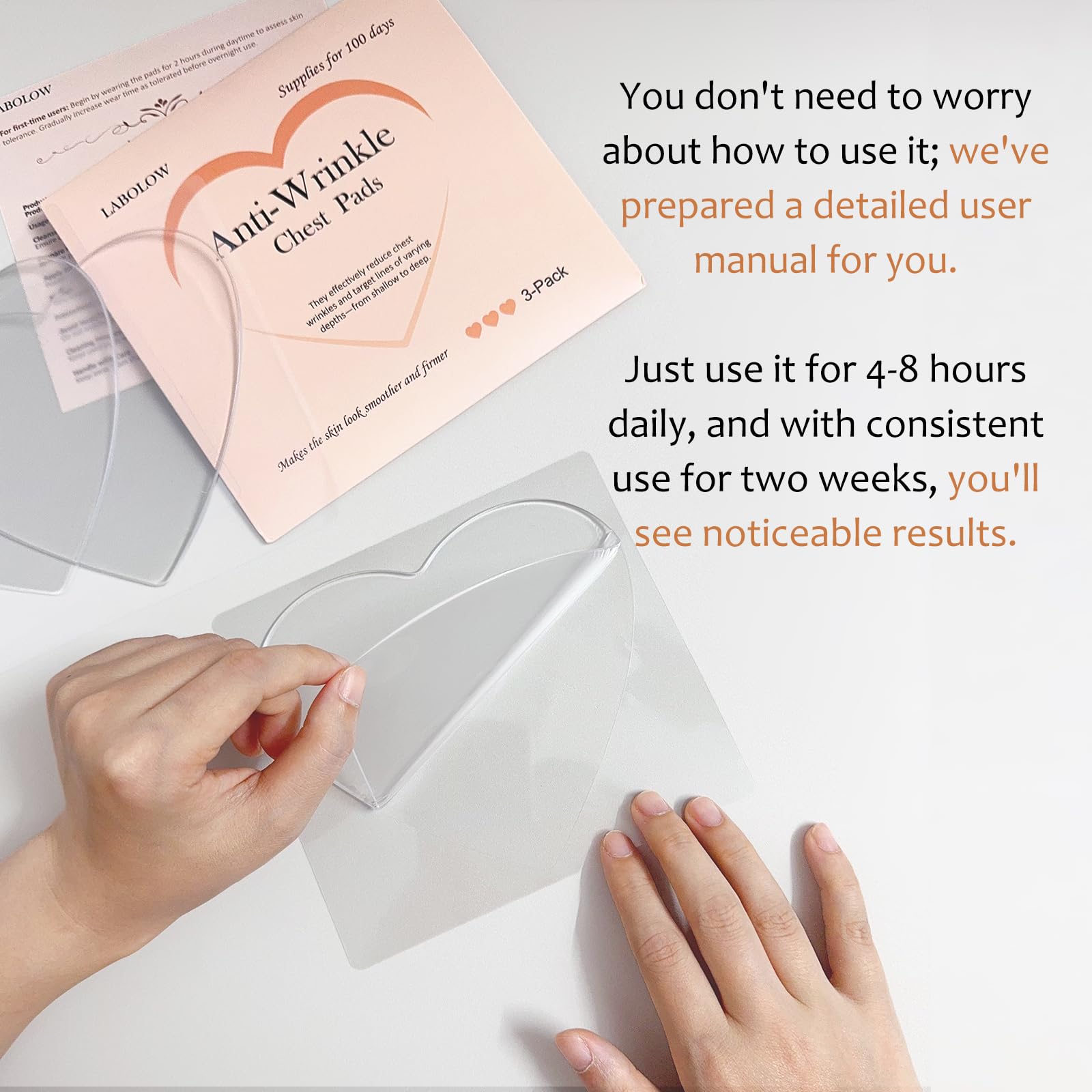 LABOLOW Chest Wrinkle Pads easy cleaning and long-lasting storage after use