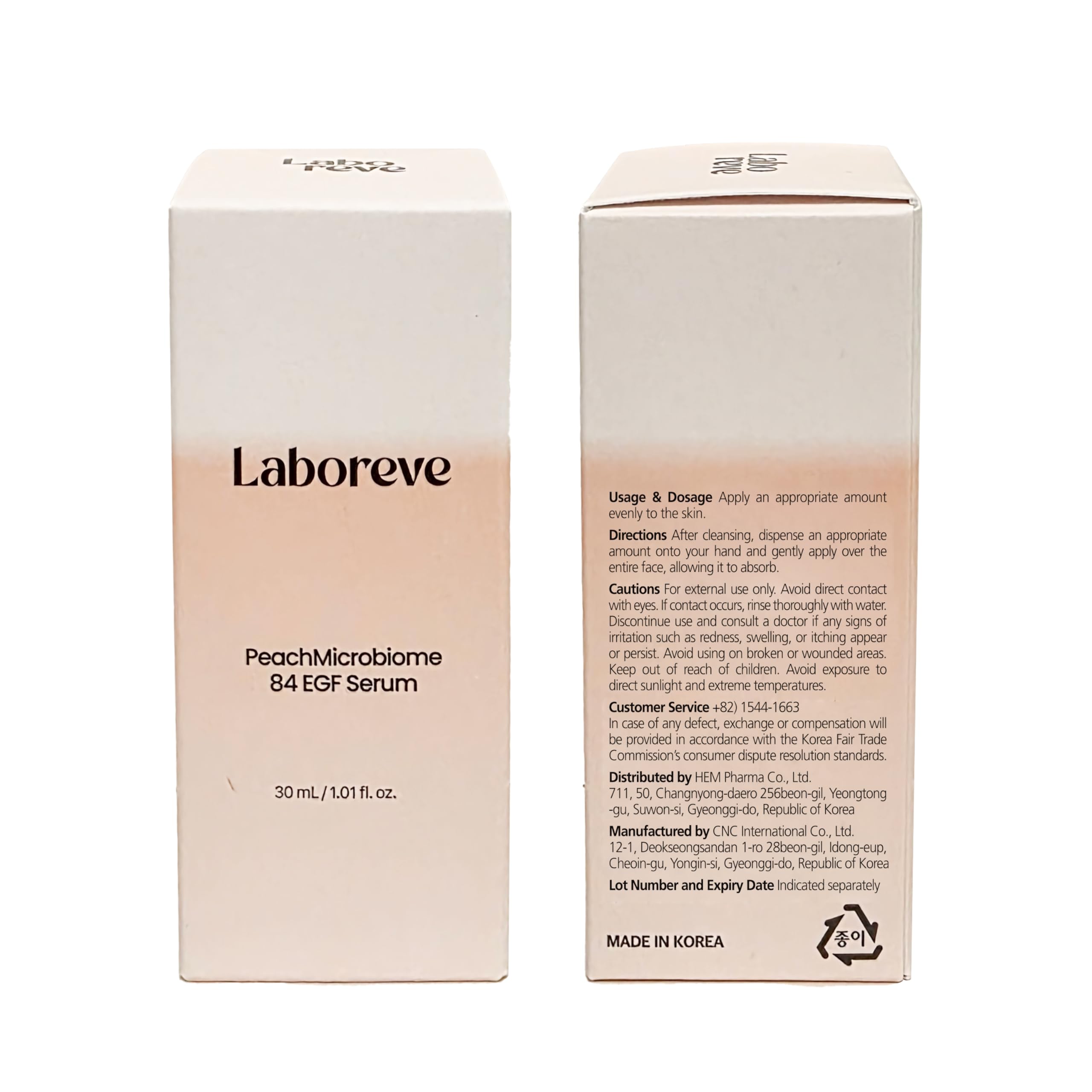 Laboreve PeachMicrobiome 84 EGF Serum included in night skincare routine.