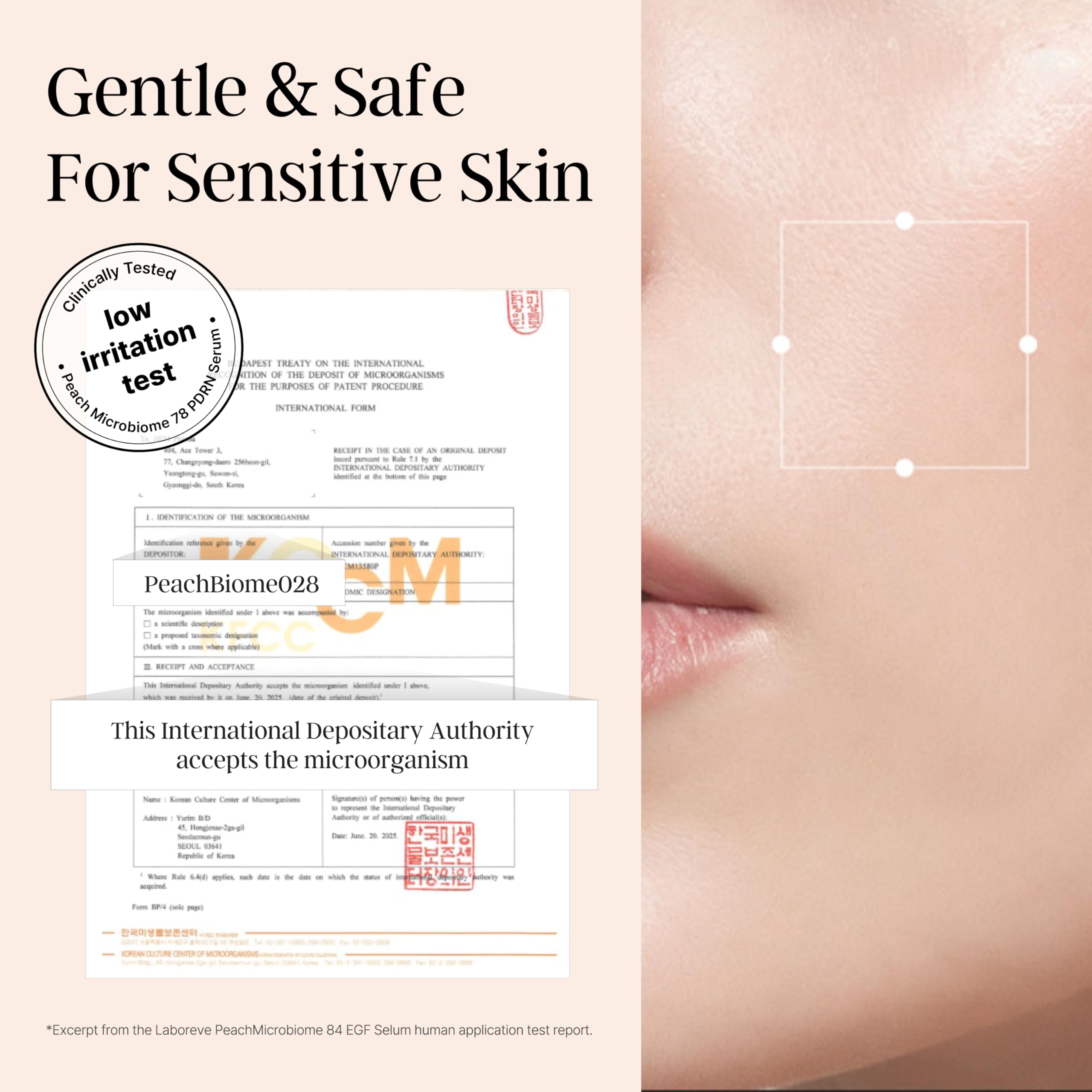 Laboreve PeachMicrobiome 84 EGF Serum packaging box ready for gifting.