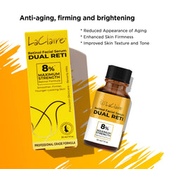 Morning skincare shot with LaClaire serum delivering radiant, refreshed complexion.