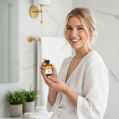 LaClaire serum texture shown during application for daily anti-wrinkle routine.