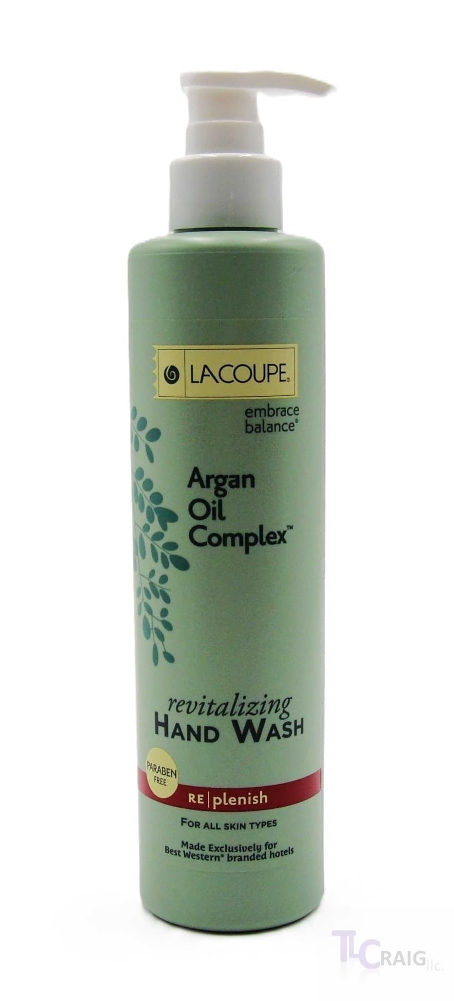 LACOUPE Embrace Balance hand wash bottle with nourishing argan oil for silky hands.