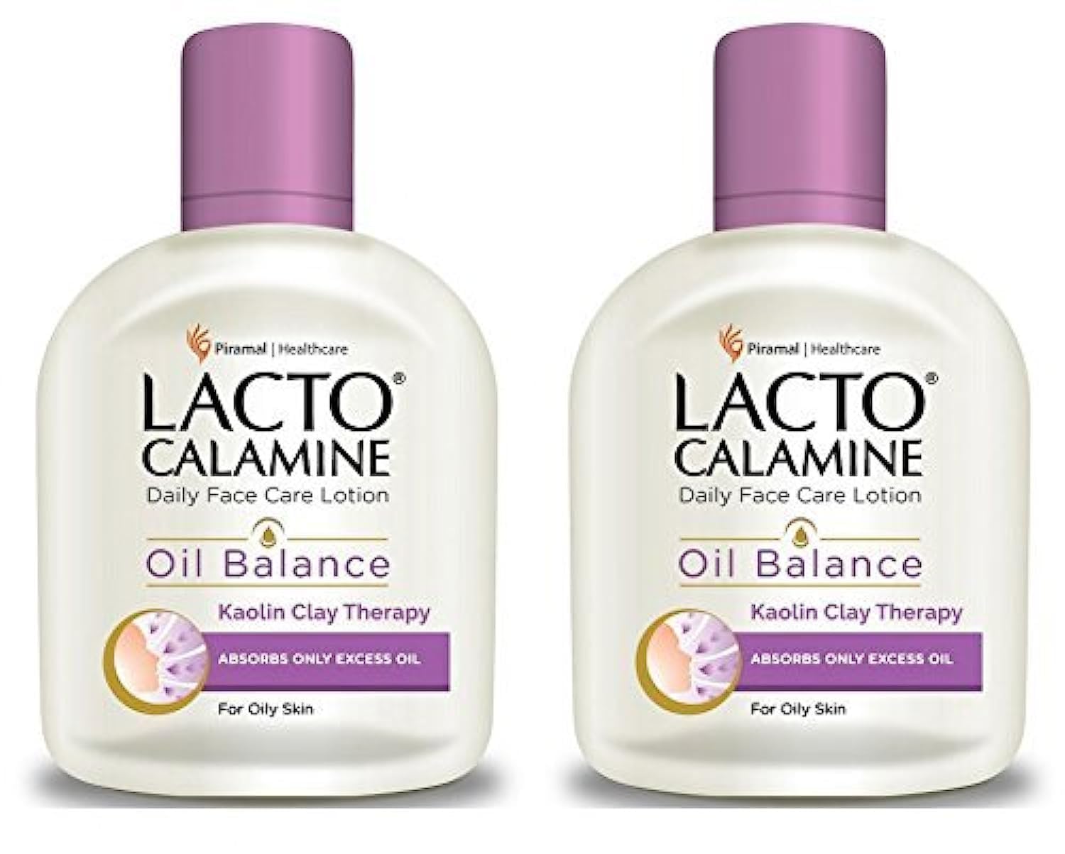 Lacto Calamine face moisturizing lotion bottle promotes oil balance and hydration.