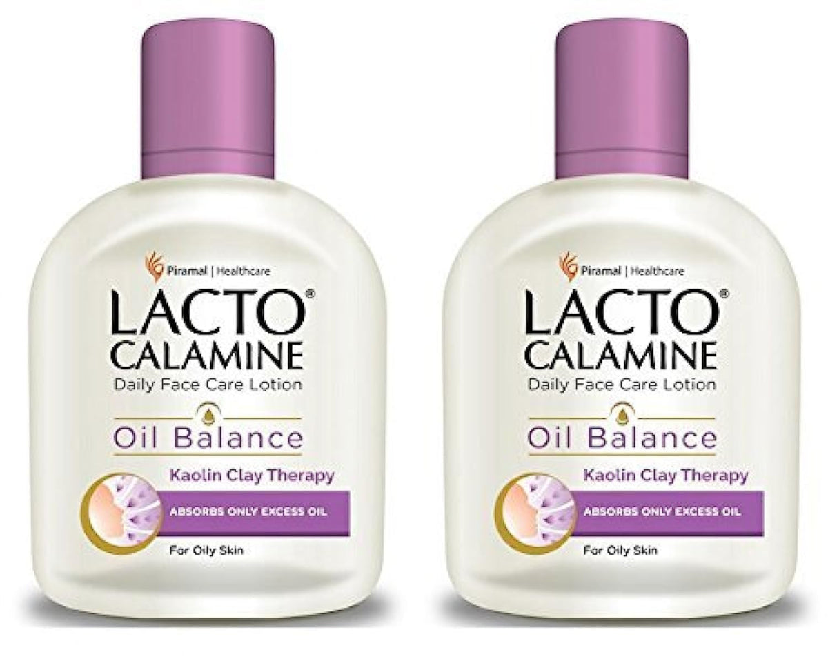 Lacto Calamine face moisturizing lotion bottle promotes oil balance and hydration.