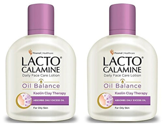 Lacto Calamine face moisturizing lotion bottle promotes oil balance and hydration.