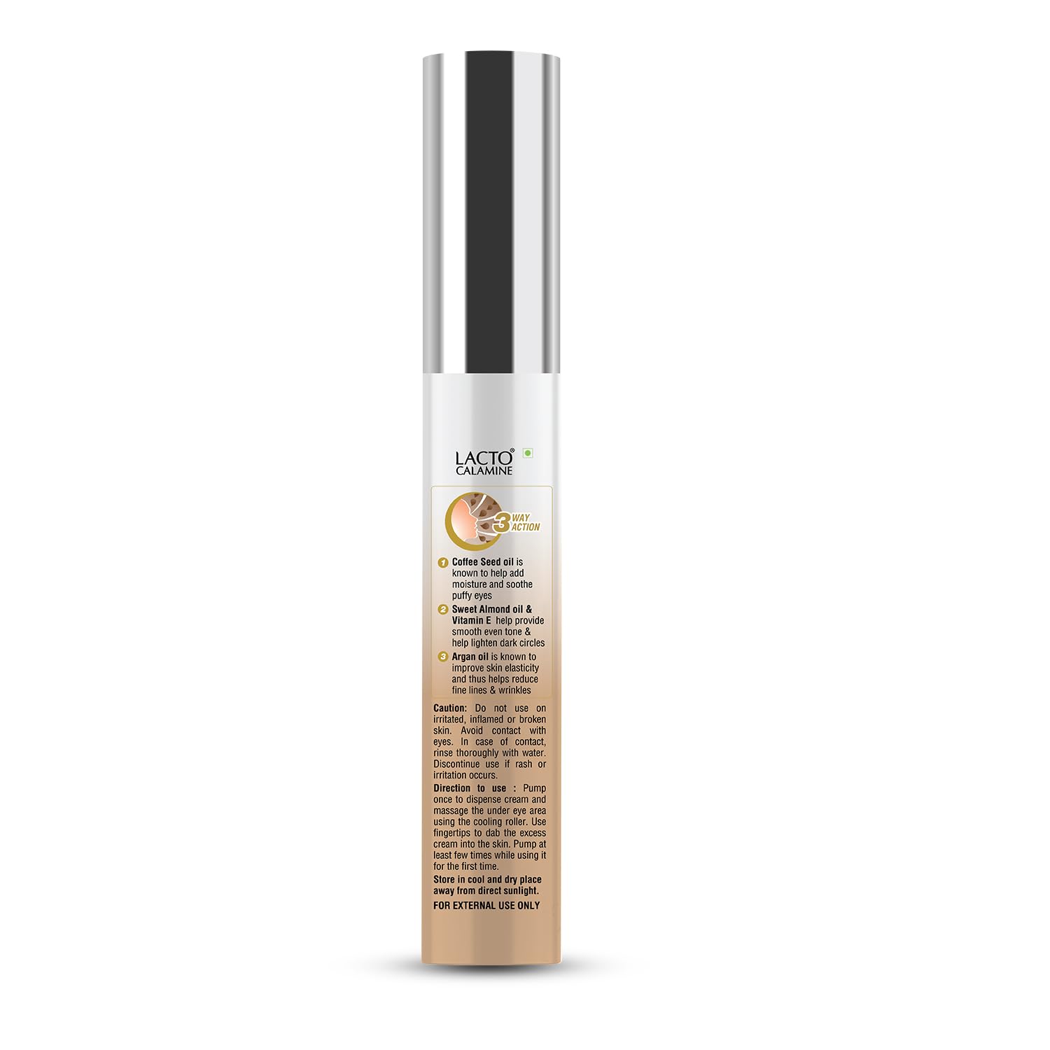 Lacto Calamine under-eye cream almond oil nourishes delicate skin