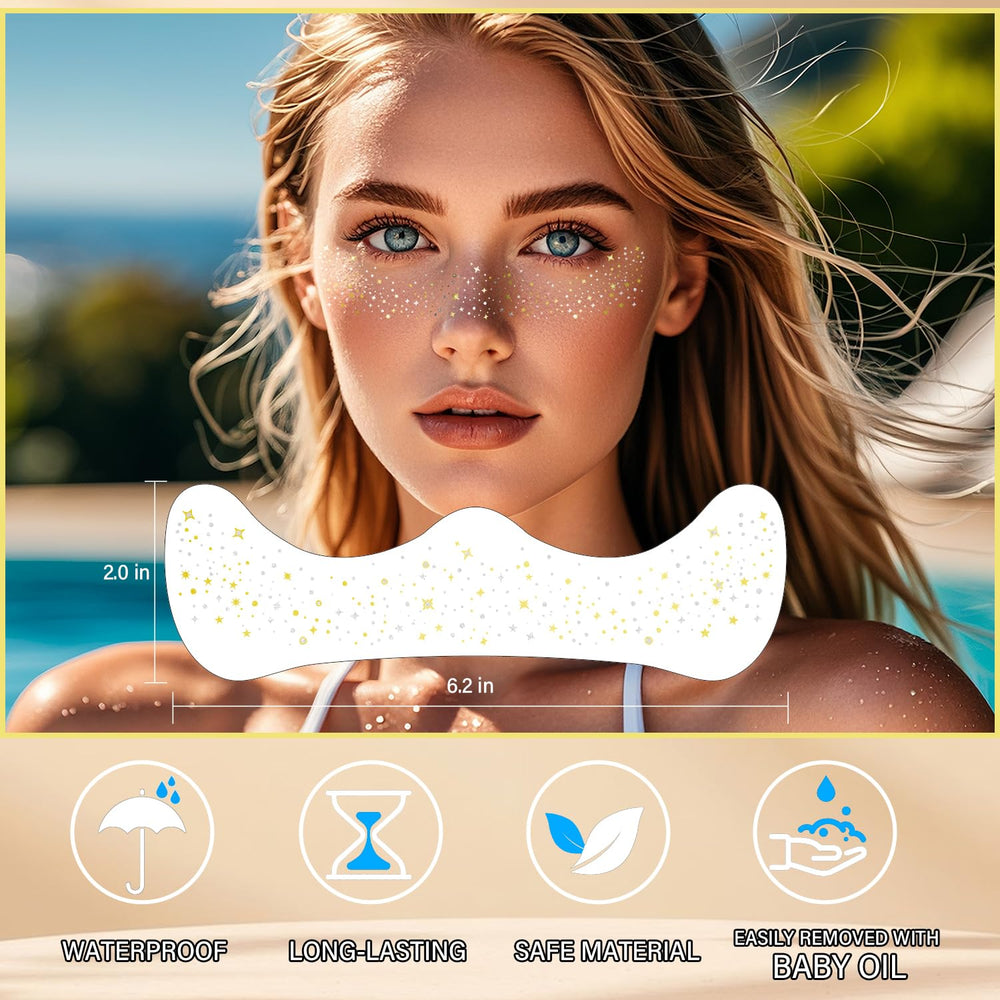 LADDYFOX easy remove cruelty-free glitter patches with oil.