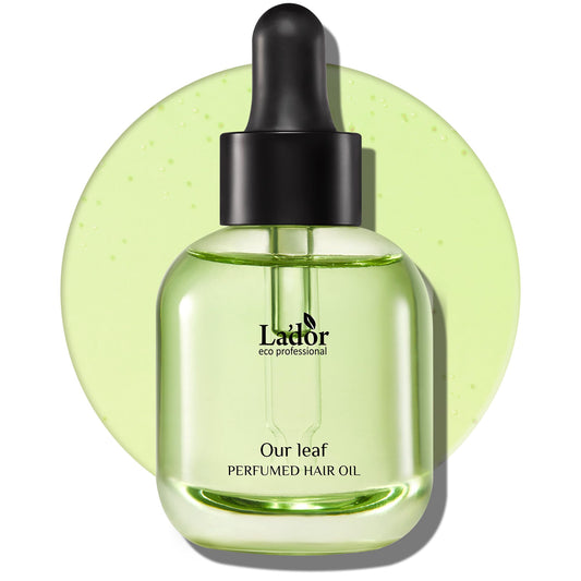 LA'DOR Hair Perfume Oil bottle pour shows easy application and even coverage.