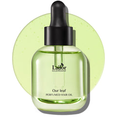 LA'DOR Hair Perfume Oil bottle pour shows easy application and even coverage.