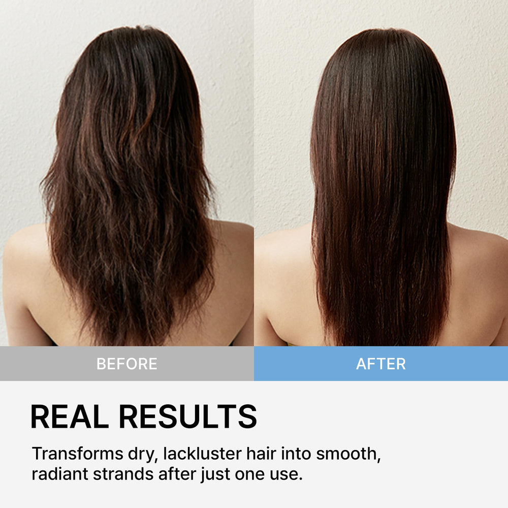 LA'DOR heat protection barrier image demonstrates moisture retention during styling.