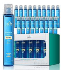LA'DOR Perfect Hair Fill-Up packaging shows keratin treatment for dry, damaged hair.